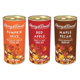 Autumn Flavored Drink Mixes, Pumpkin Spice Chocolate Truffle, Red Apple Cider, Maple Pecan White Chocolate, 8 oz Cans