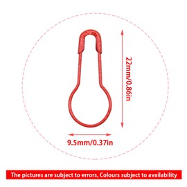 Hocansen 1000 Pcs Safety Pins Safety Bulb Pins for Crafts Metal Knitting Pins Calabash Crochet Stitch Markers Gourd Sewing Pin for Clothing Tag DIY Craft（HL/Red）