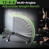 Adjustable Workout Bench, 1200LB Heavy Duty Weight Bench for Home
