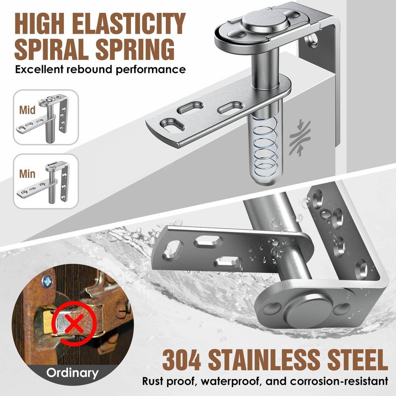 Heavy Duty Cafe Door Hinges,304 Stainless Steel Thick Hinges, Self