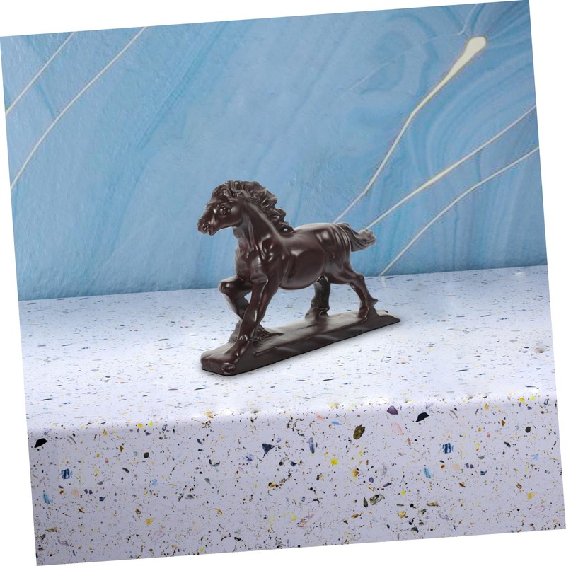 Alipis Wood Craft Horse Statue Horse Sculpture Ornament Simulation Animal