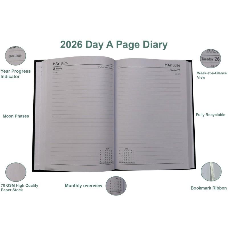 PaulStore 2026 A4 / A5 / A6 Diary Day to