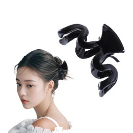 Large Hair Clip, 9 cm, Black, Hair Clips for Women, Hair Clip for Dunn Hair, Flat Women, Hair Clips Women, Strong Hold Hair Clips, Large Hair Clip