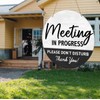 Do Not Disturb Sign And In Meeting Door Hanger, Quiet
