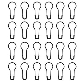 Sowaka 100 Pcs 2.1 cm Safety Pins Bulb Shape Guard Metal Small Calabash for Knitting Stitch Markers Sewing Quilting DIY Clothing Craft Making Home Accessories (Black)
