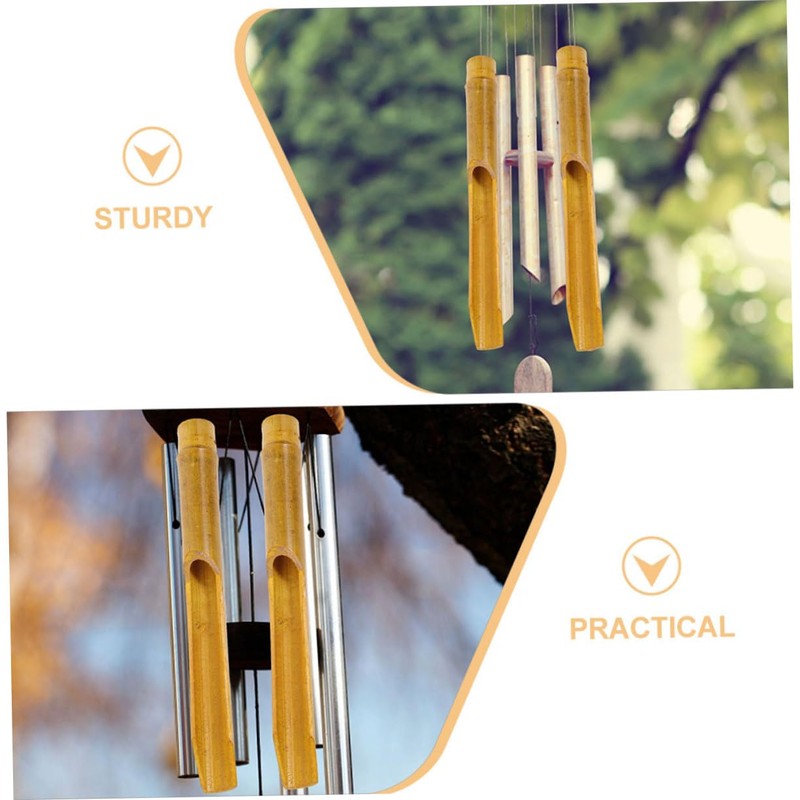 Gatuida 1 Set Bamboo Wind Chime Tubes DIY Craft Supplies