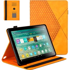 Yingphia Case for Fire Max 11 (13th Gen, 2023), with Pen Holder Card Holder & Auto Wake/Sleep, Multi-Angle Stand & Hand Strap, TPU Leather Full Protection (Khaki)