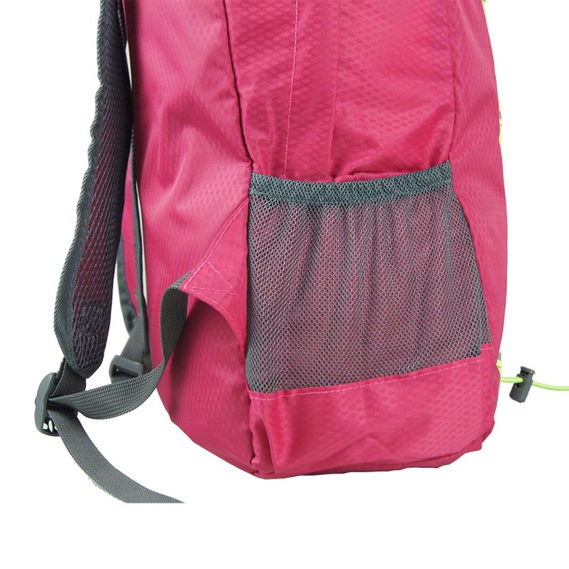 Packable Handy Lightweight Foldable Outdoor Travel Daypack Backpack (Hot Pink)