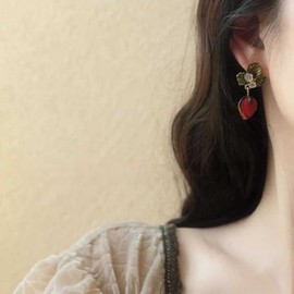 3D Strawberry Earrings Dangle for Women Cute Fruit Design Jewelry Strawberry Accessories for Everyday Wear