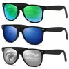 DEMIKOS Sunglasses Men Polarized Sunglasses for Womens Trendy Retro Mirror