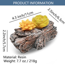 ALITAAU Fake Rock Hidden Key Box for outside- Looks Feels Like Real Stone - House Spare Key Box for Outdoor Garden or Yard (Tree Stump)