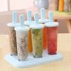 DEARMAMY 6pcs Homemade Popsicle Molds Plastic Ice Pop Maker Ice