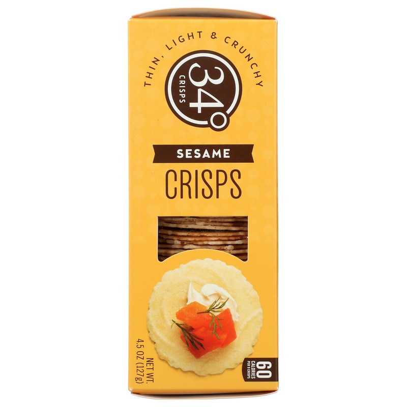 34 Degrees Crisps | Sesame Crisps | Thin, Light &