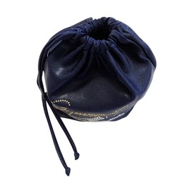 LIL'FOX 8" x 10" Drawstring Girls Grip Bag for Gymnastics 26cm x 20cm - Storage Bag Gym Pouch Lightweight Drawstring Bags for Personal Equipment - Shiny Foil with Rhinestones