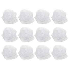 PATIKIL Dance Scarves, 12 Pcs Square Juggling Scarves 24 by 24 Inches for Play Magic Music Activity Juggling Dressing, White