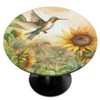 Pardick Sunflower Hummingbird Round Fitted Tablecloth with Elastic Edge 45"-56"