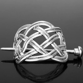 2 Pcs Viking Celtic Knots Clips Hairpin Hair Stick Accessories For Long Hair Women Girls Hair Accessories (Silver)