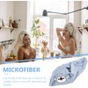 Toalla de Microfibra para Secar el Cabello, Toalla Cabeza Azul,