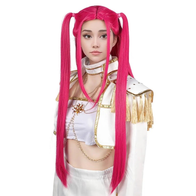 Long Purple Braided Ponytail Wig for Cosplay – Synthetic Clip-On