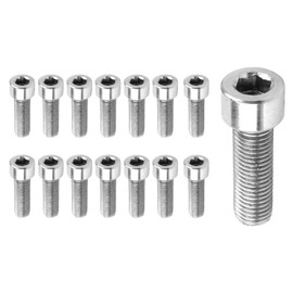 Stem Bolts, 15 pcs M5 x 20mm Bike Bolts, Bike Stem Bo lts, Bicycle S tem Bo lts, B ike Caliper B olts, Bicycle Caliper Screw, Brake Cage B olts Replacement for Road Mountain B ike, Silver