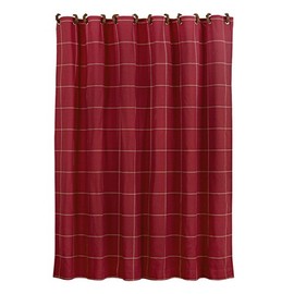 LG1819SC South Haven Window Pane Shower Curtain, 72" x 72", Red