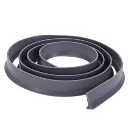 WOONEKY Seal Strip Water Barrier Flexible Bathtub Splash Guard for Shower Bathroom Easy to Install TPE Material Gray High Long for Wet Floor Protection