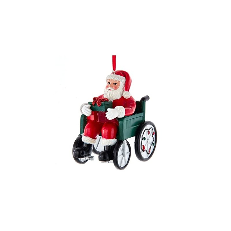 Santa in Wheelchair Ornament