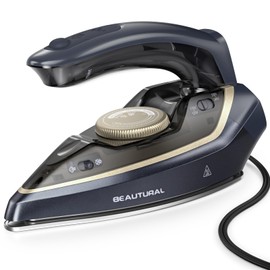 BEAUTURAL Mini Travel Iron for Clothes with Dual Voltage, 1000 Watts