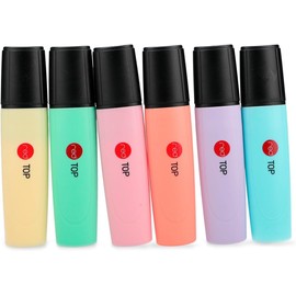 Red Top Marcatextos Pastel Punta Cincel 6 piezas Colores Pastel