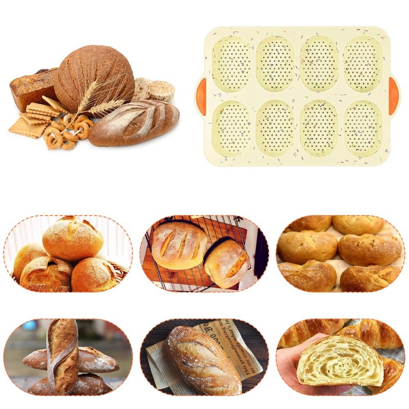 YZDZSW Brötchenbackform, Brötchen Backform, Brot Crisping Tray Brötchen Backform Silikon