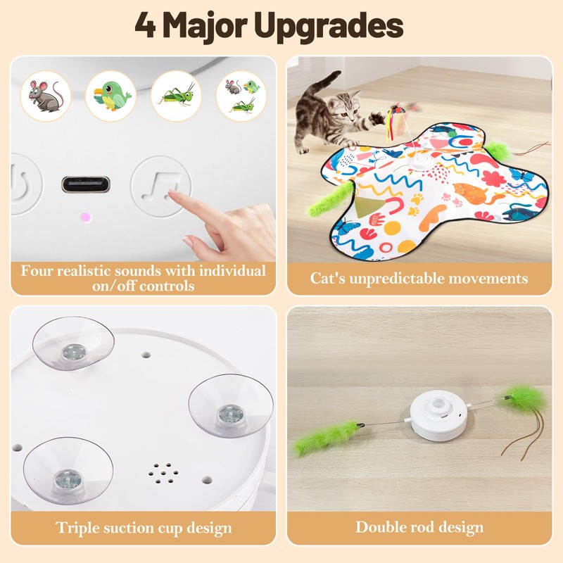 Pitycbo Interactive Cat Toys, Automatic Hide and Seek Cat Toys