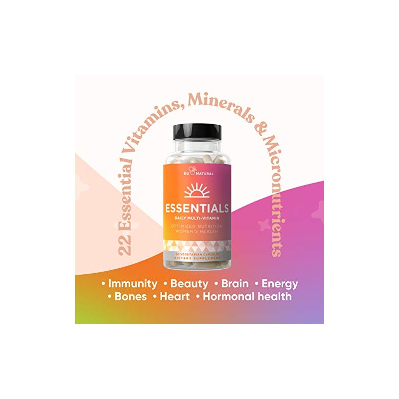 Essentials Multivitamin for Women – 22 Optimized Vitamins for Immunity,