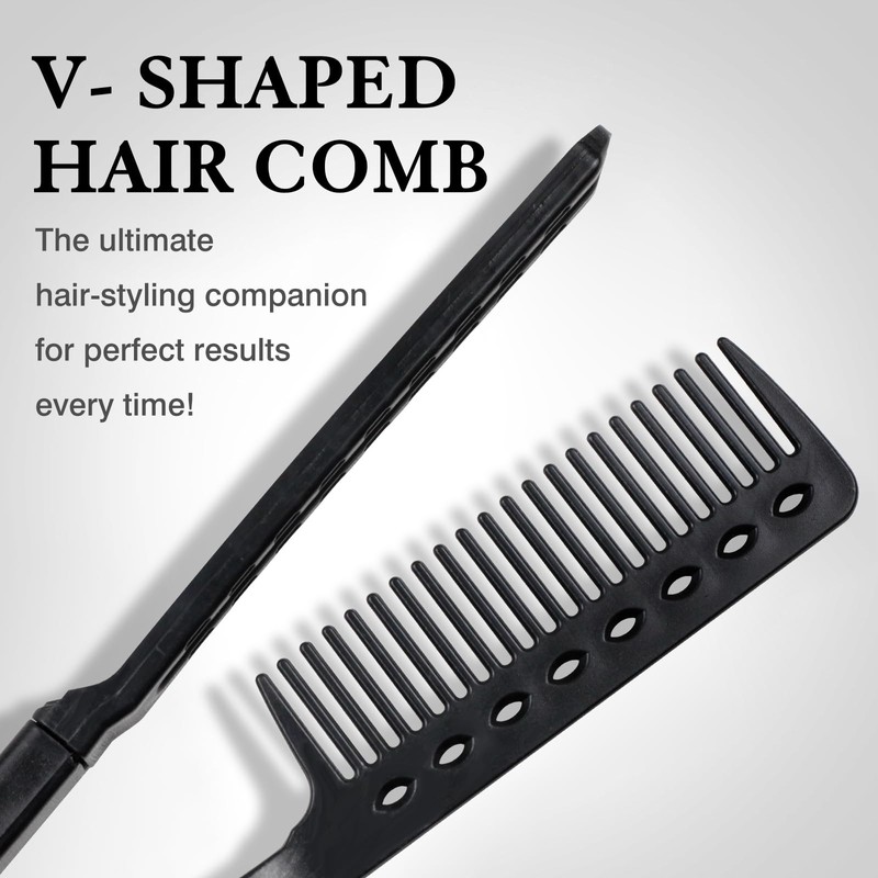 Hair Straightening Comb – Heat-Safe, Tangle-Free V-Shaped Styling Tool for