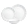 Corelle Dinnerware Set, 12-Piece, Linen Weave, Tempered Glass, Dinner Plates,