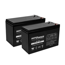 SEFEPODER 12 Volt 7ah Rechargeable Sealed Lead Acid Battery 2 Pack (F1 Terminals)