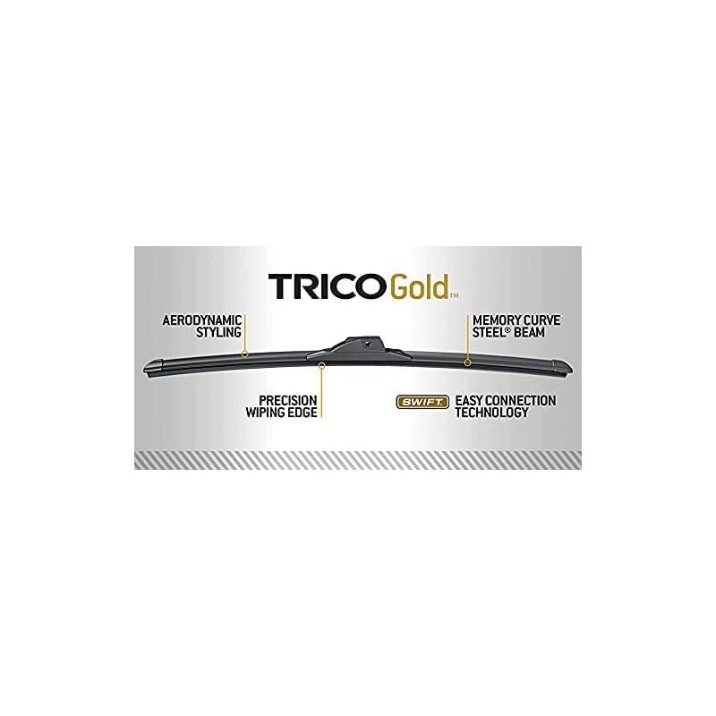 Trico Gold Limpiaparabrisas 26 + 16 in, Paquete de 2,