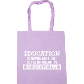 Hippowarehouse Education is important but not as important as basketball Tote Shopping Gym Beach Bag 42cm x38cm, 10 litres