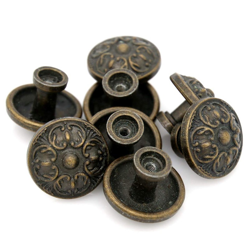 LXZ 8 PCs Vintage Antique Bronze Knob Handles - Drawer