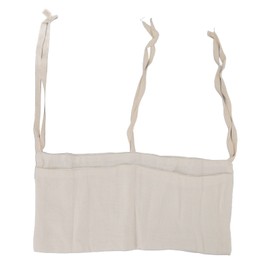 1psc Baby Bed Storage Hanging Bag 2 Pockets Adjustable Strap Infant Bedside Storage Bag for Toy (Beige)