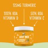 Just Bee Turmeric+ Honey with Turmeric Extract, Vitamins D &