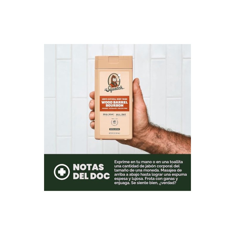 Dr. Squatch NUEVO gel de baño natural exfoliante para hombres