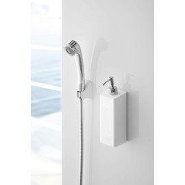 Yamazaki Industries 4258 Magnetic Two-Way Dispenser, Shampoo, White, (W x D x H) Approx. 2.8 x 3.5 x 9.4 inches (7 x 9 x 24 cm), Tower Pump Dispenser Bottle