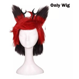 Generic Peluca Corta De Anime De 35 Cm Hotel Alastor Peluca C