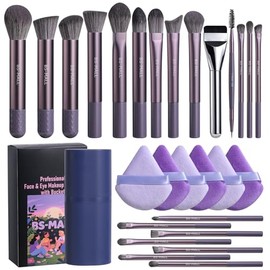 BS-MALL Set De 28 Brochas De Maquillaje Brocha Triangular Premium Para Base Y Polvos Para Una Aplicación Impecable Del Maquillaje.                    