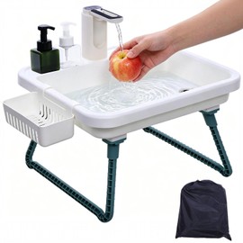 Portable Sink Hand Wash Station, Camping Sink With Electric Pump