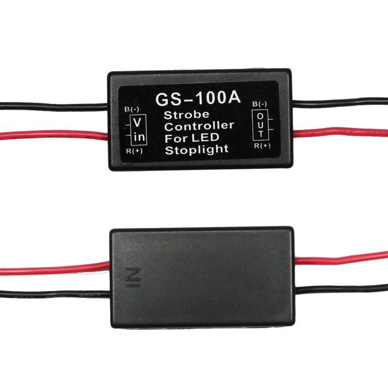 YUNPINGCAR GS-100A Brake Light Flasher Module DC 12-24V 2A 24W