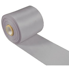 Double Faced Satin Ribbon for Hair Bows, Dance, Floral Designs, Gift Wrapping, Sewing, Decoration Christmas Tree Wedding Dining Chairs(5yd 3" Satin Ribbon-Silver)