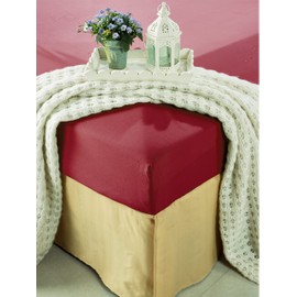 Mocassi California King Fitted Sheet - Deep Pocket Cooling Sheets up to 16 inch - Hotel Luxury 1800 Premier - Softest Sheet - Wrinkle Resistant - 1 Single Bottom Fitted Sheet, Cali King, Burgundy