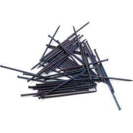 Design61 100 x Steel Pins Skirting Board Pins Nail 1.5 x 40 mm Lens Head Blue