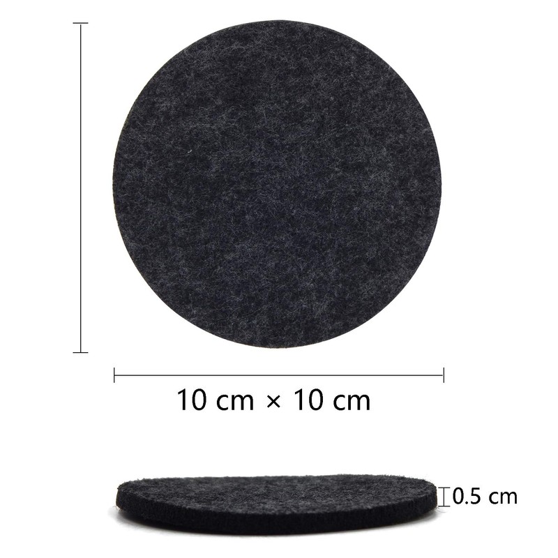 TOSSOW Water Absorbing Coasters Felt Coasters Round Shape with Insulation